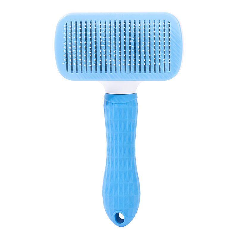 Rubber Handle Pet Comb with Dual Needles