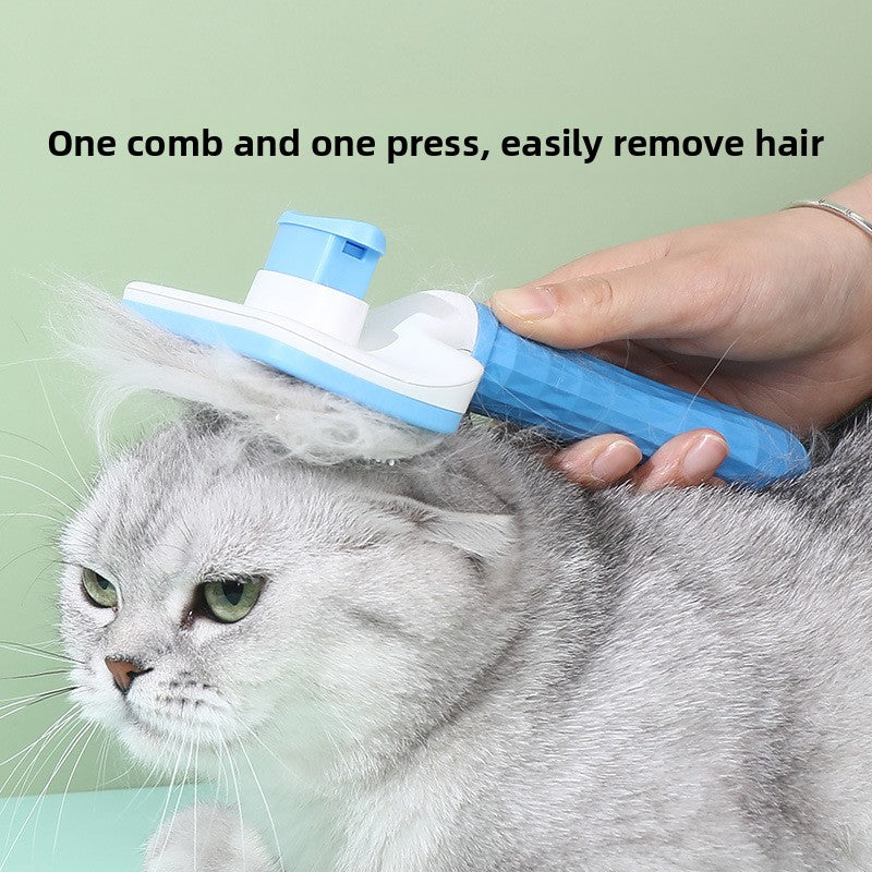 Rubber Handle Pet Comb with Dual Needles